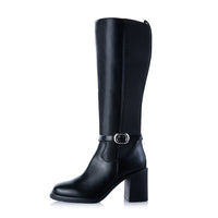 Black Stud Belt Boots