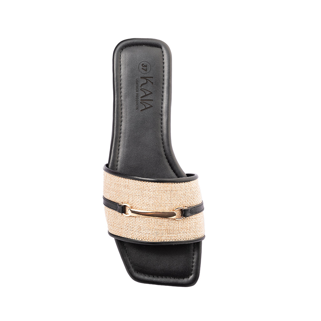 Rattan Leather Slipper