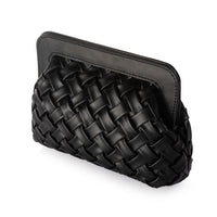 Woven Leather Clutch