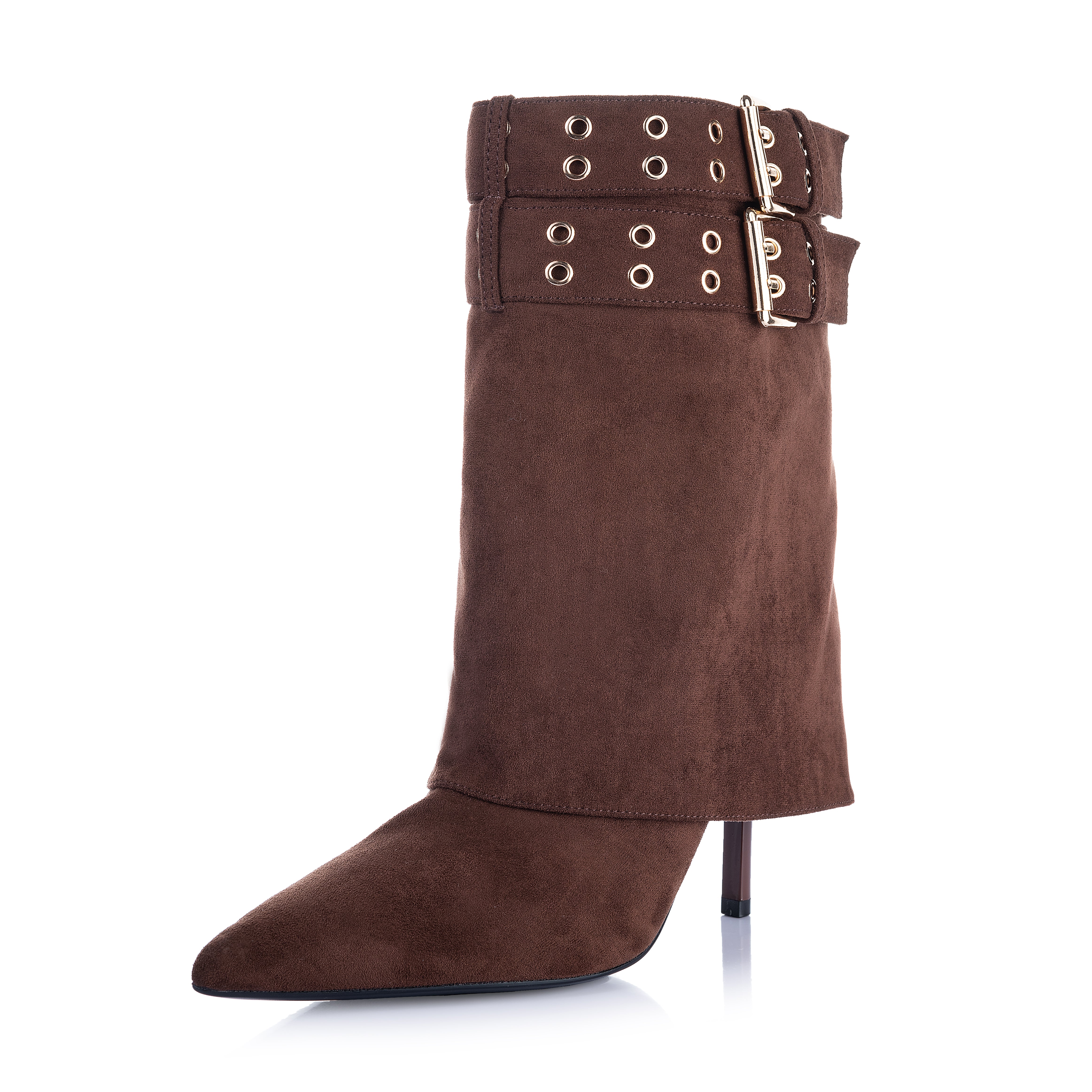 Fold over Stiletto Mid Boots