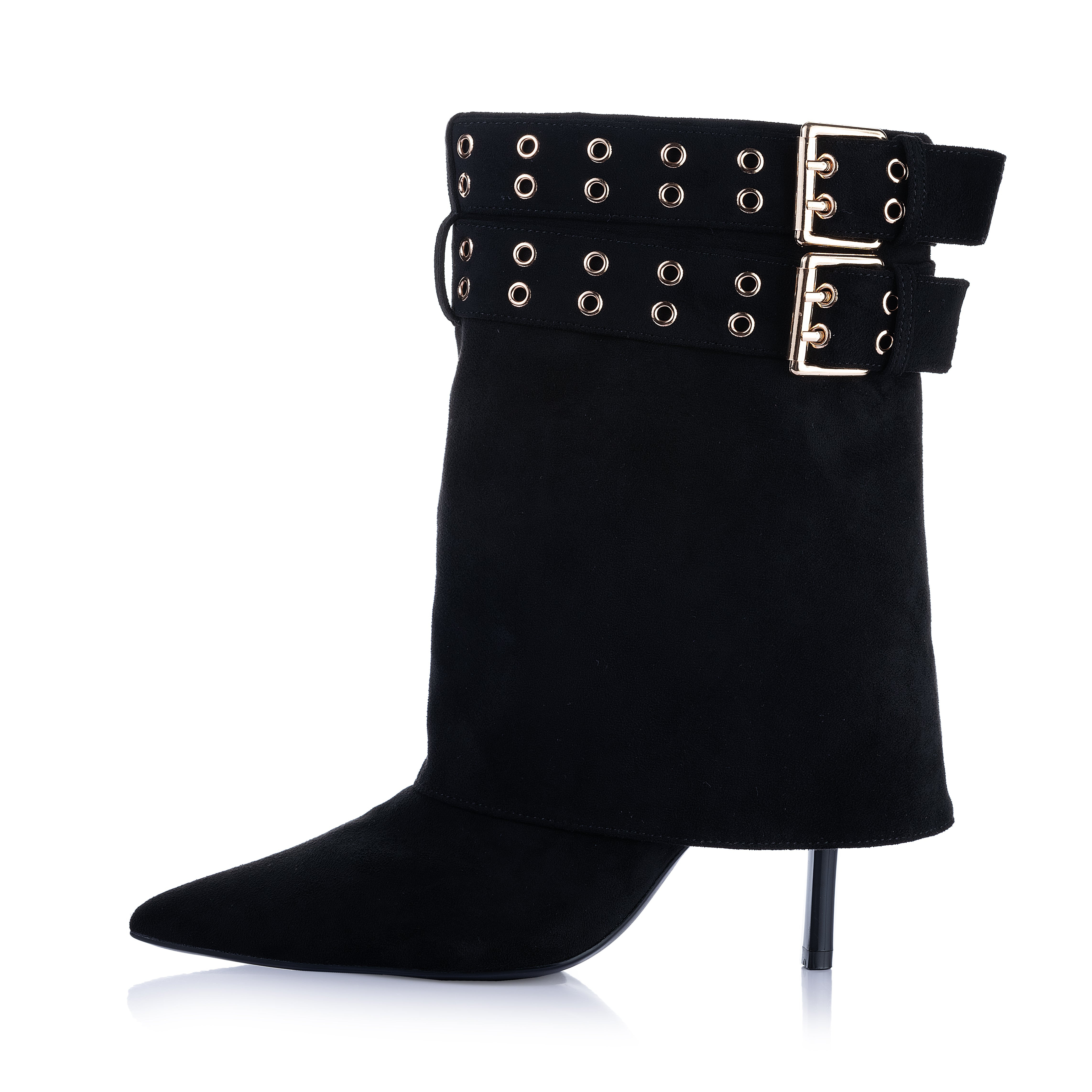 Fold over Stiletto Mid Boots