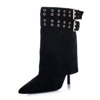 Fold over Stiletto Mid Boots