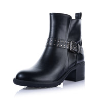 Studded strap Ankle Boot