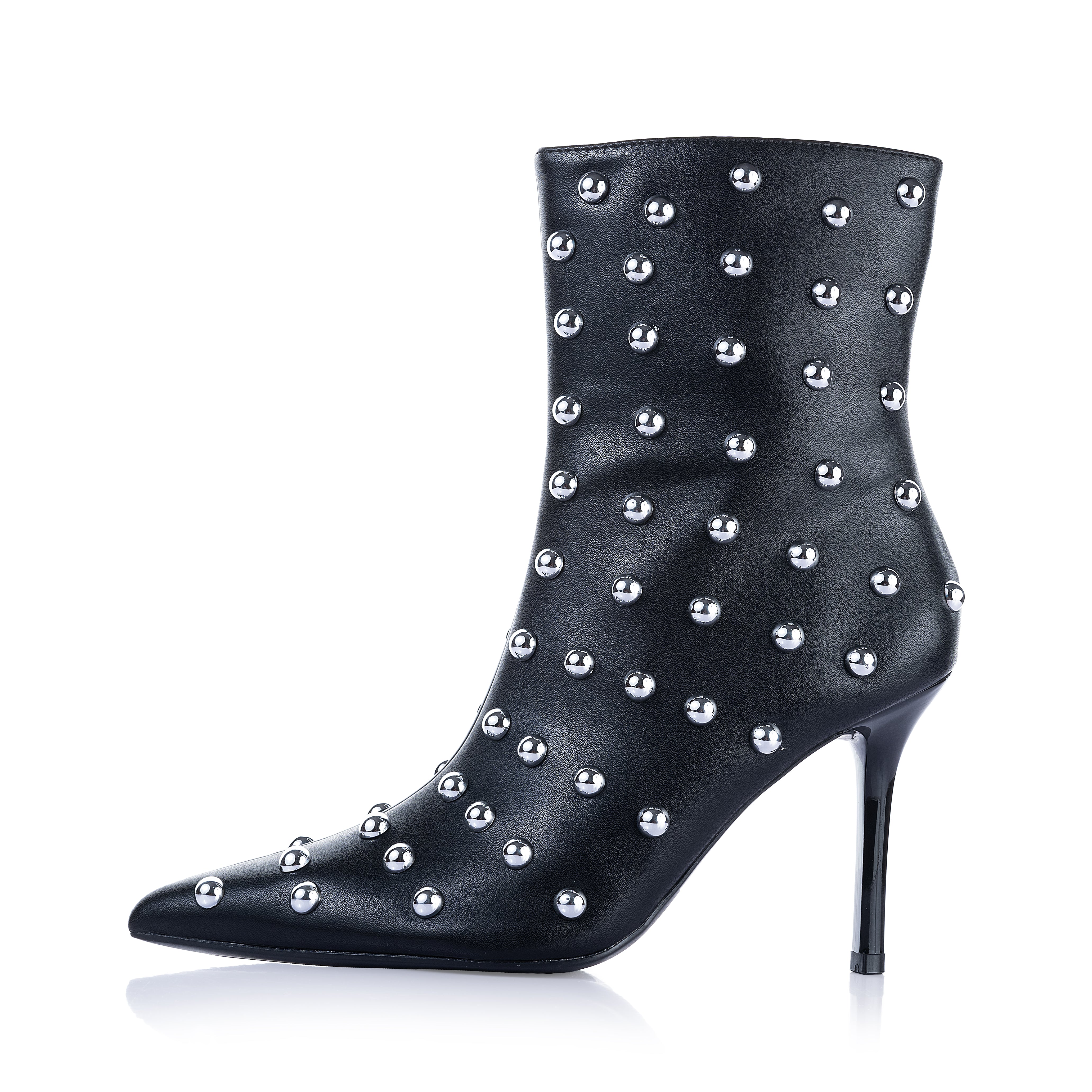 Studded stiletto ankle boots