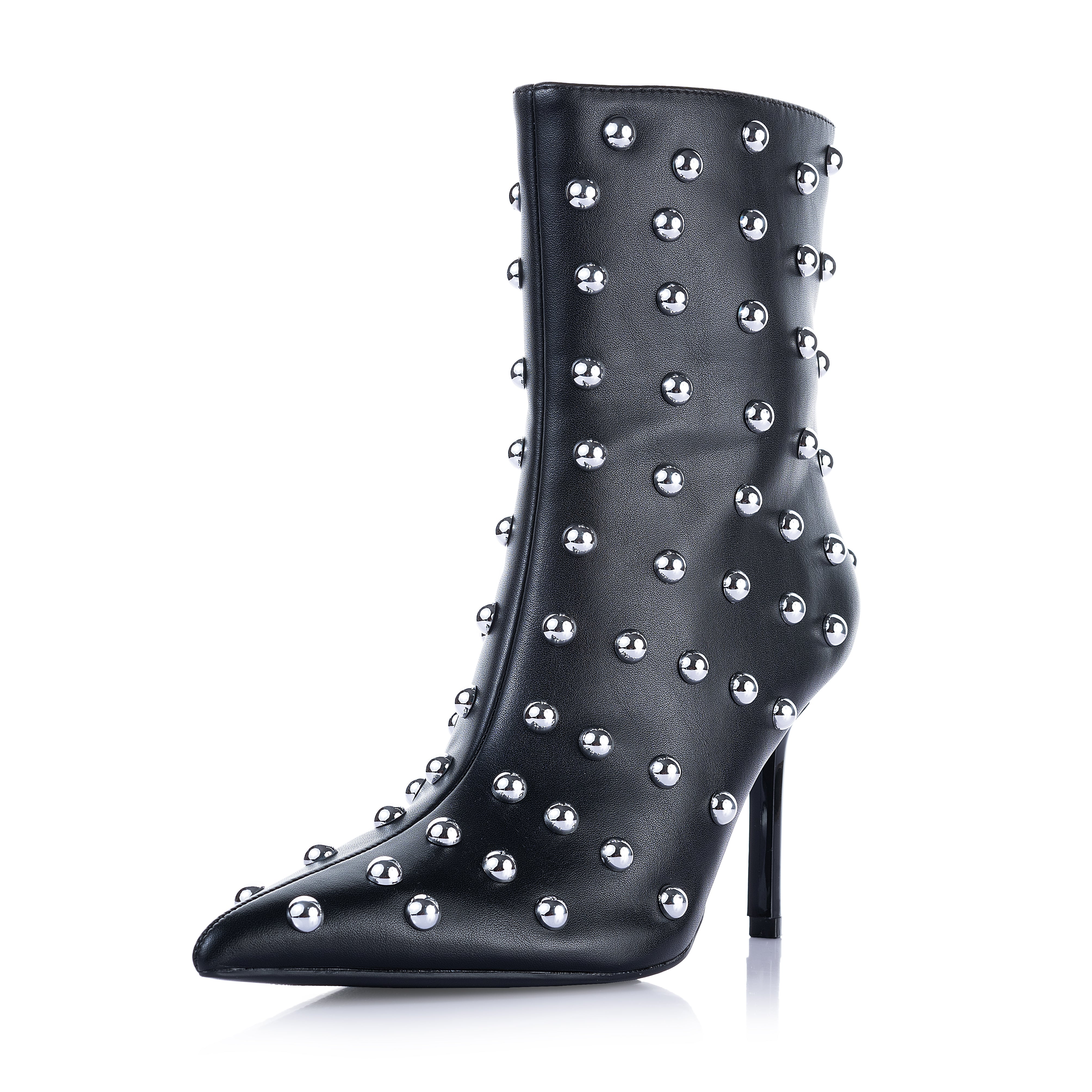 Studded stiletto ankle boots