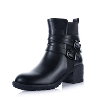 Buckle Cross Ankle Boot