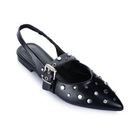 Studded Sling back Flats