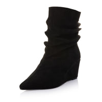 Ruched Wedge Boot