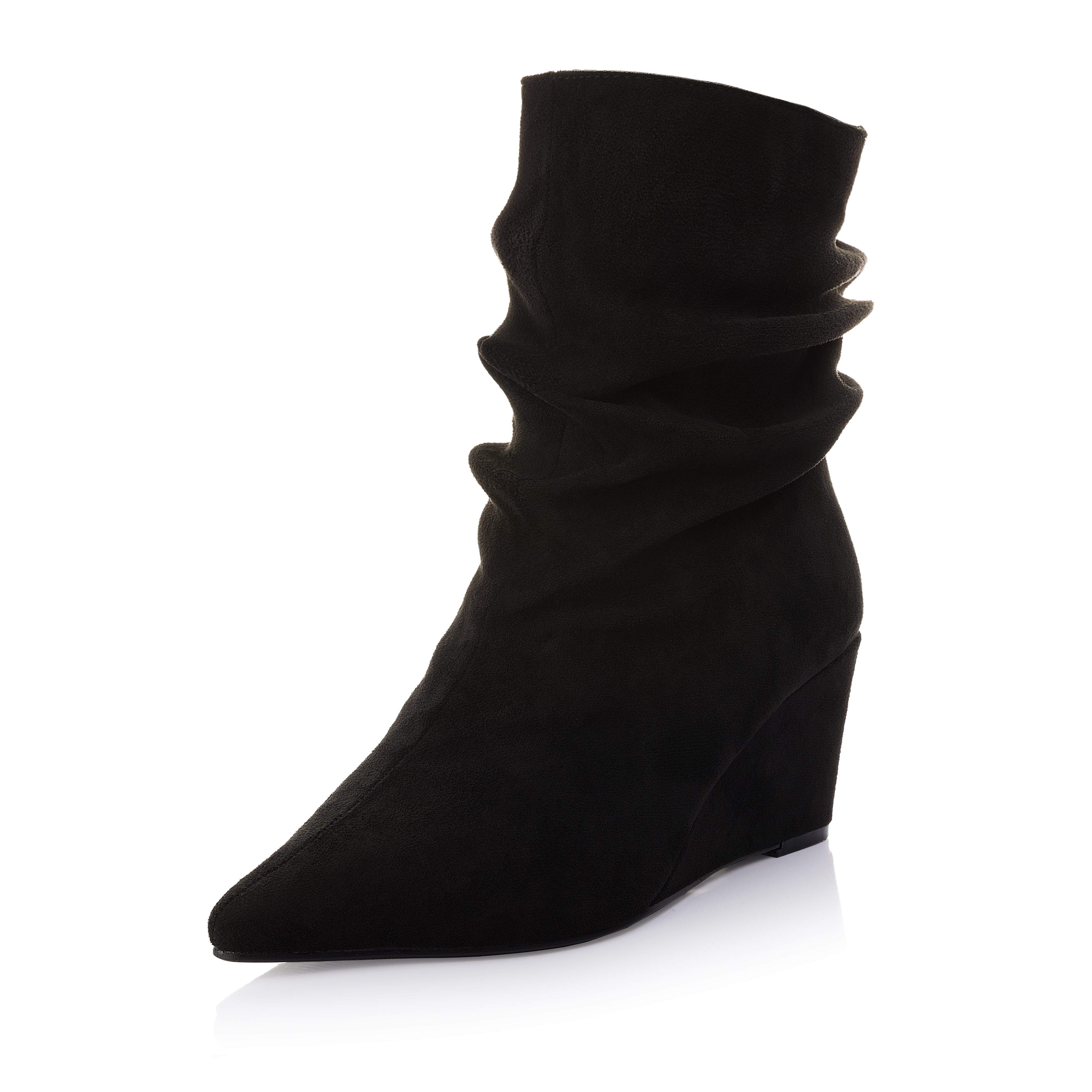 Ruched Wedge Boot