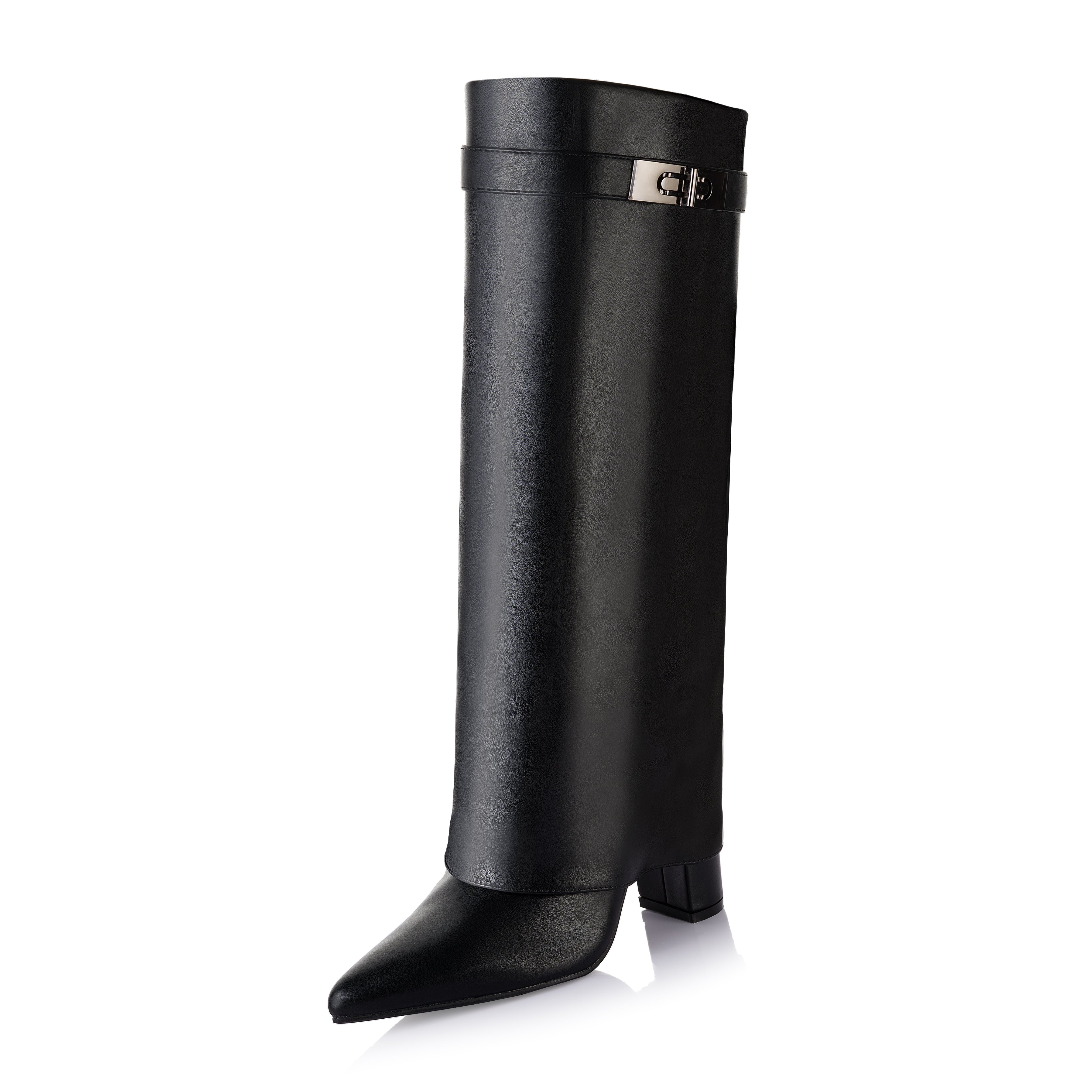 Soft Leather Buckle Boot