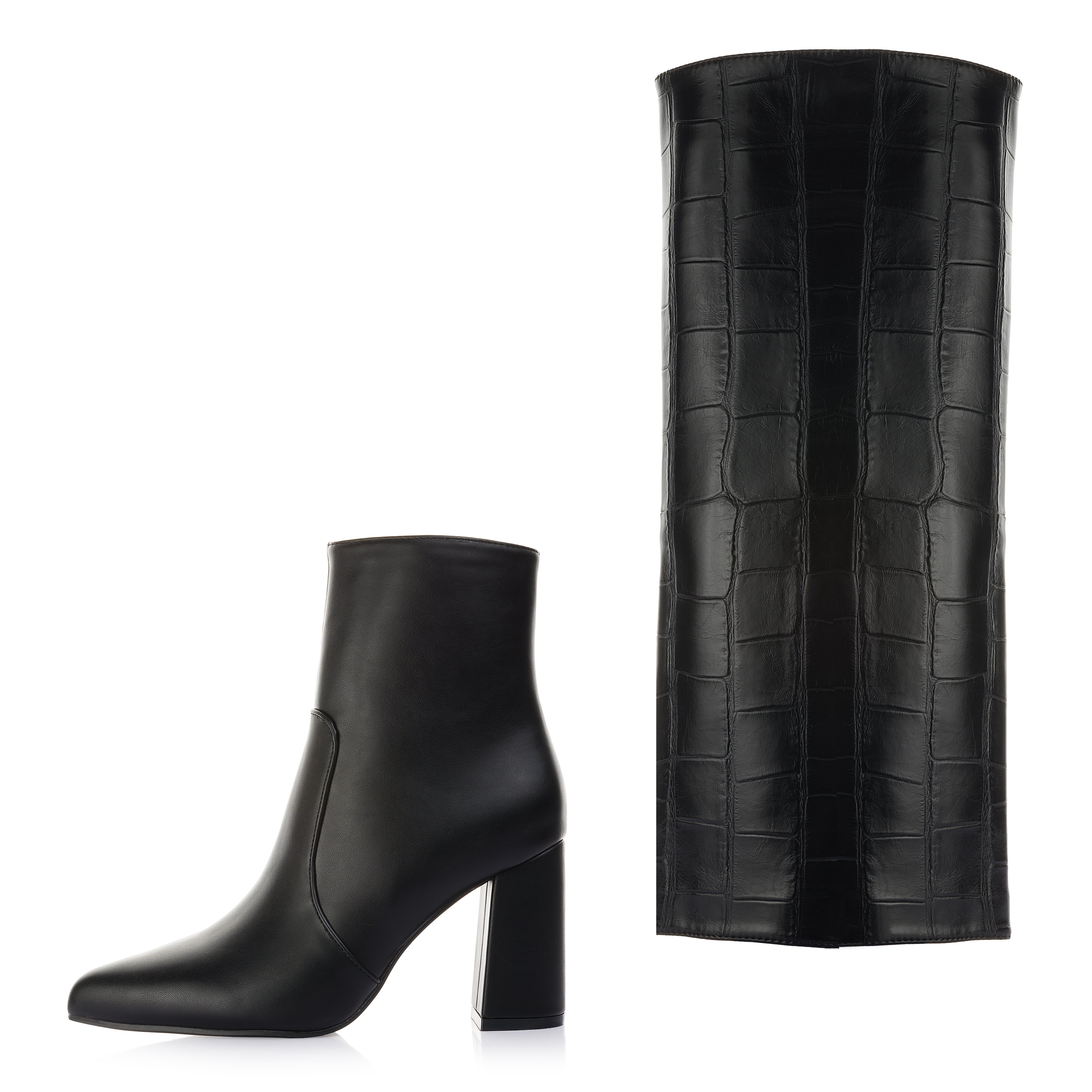 Two-in-One Embossed Boot