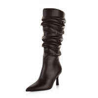 Medium Scrunched Leather Boot