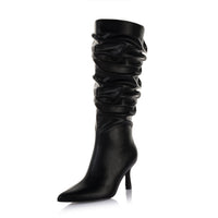 Medium Scrunched Leather Boot