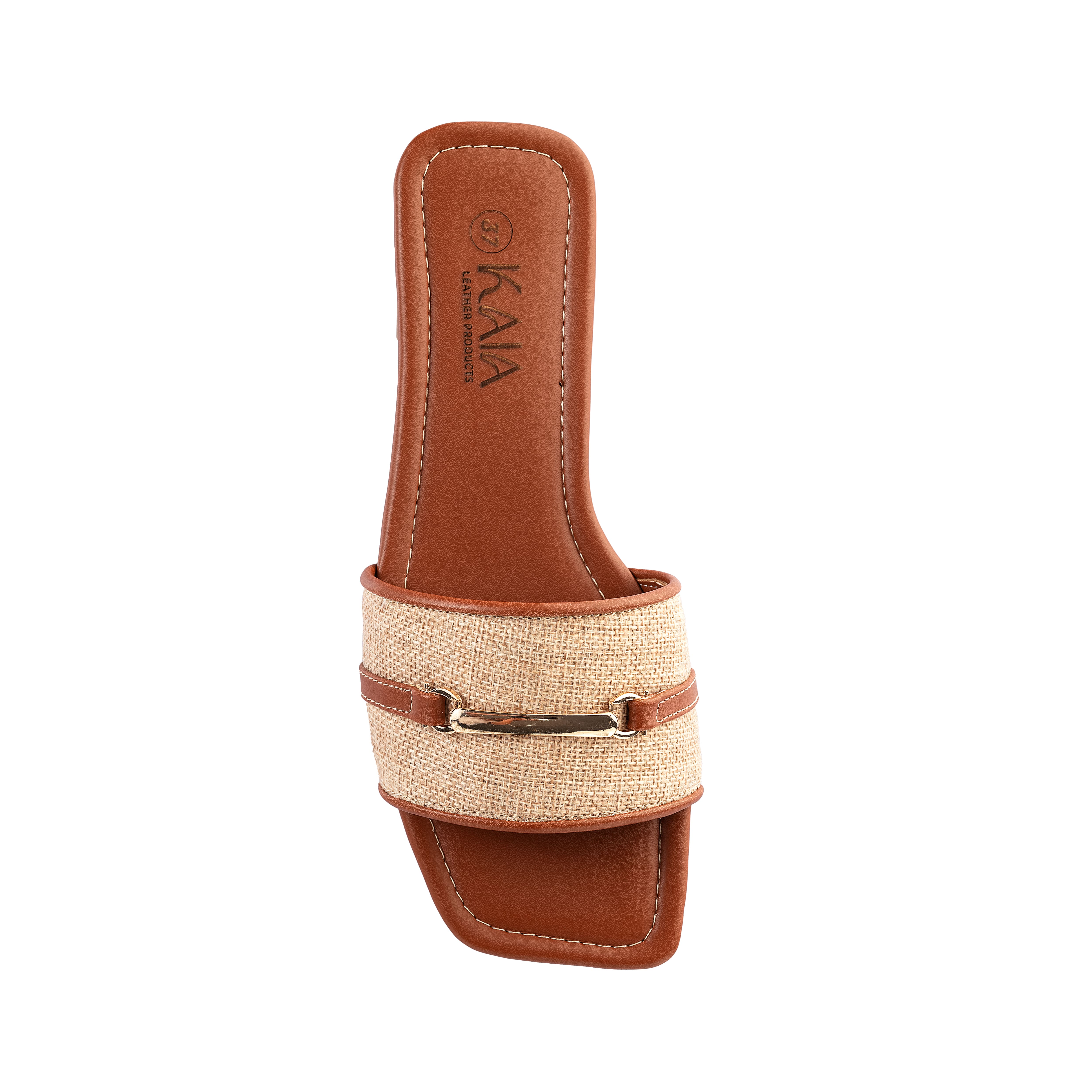 Rattan Leather Slipper