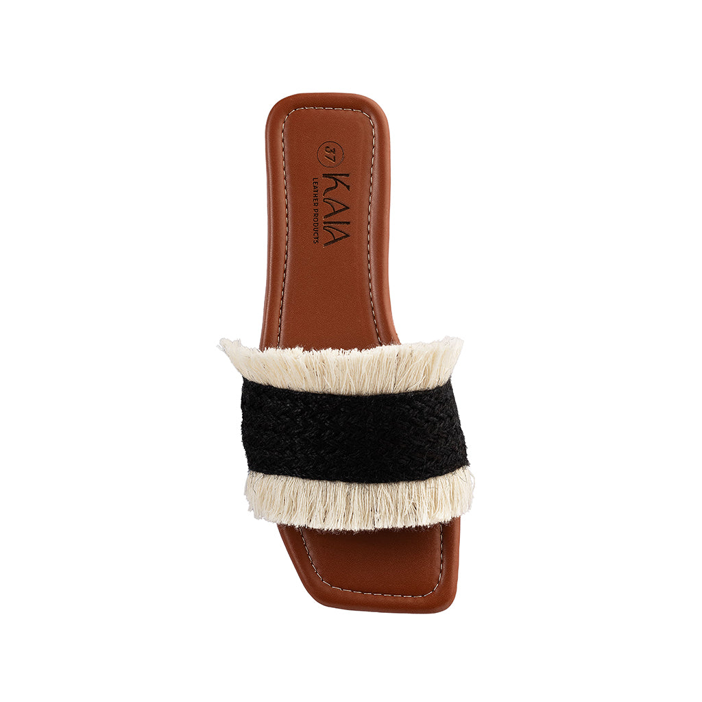 Ruffled Two-Toned Slipper