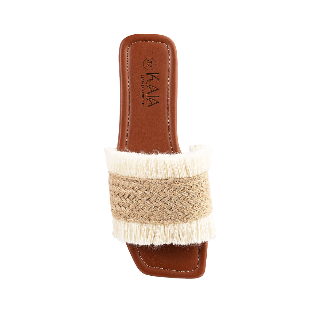 Ruffled Two-Toned Slipper