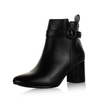 Buckle Strap Ankle Boots