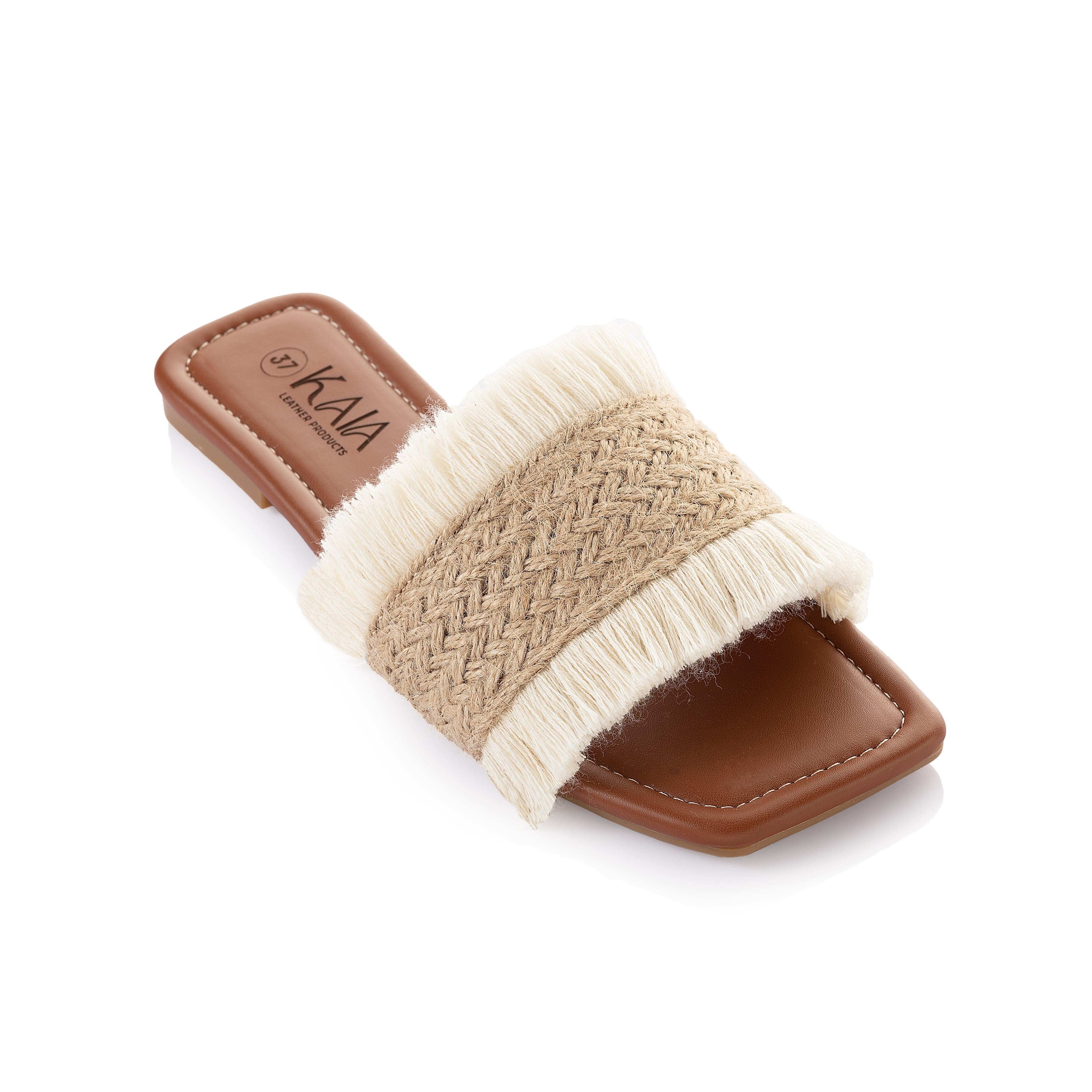 Ruffled Two-Toned Slipper