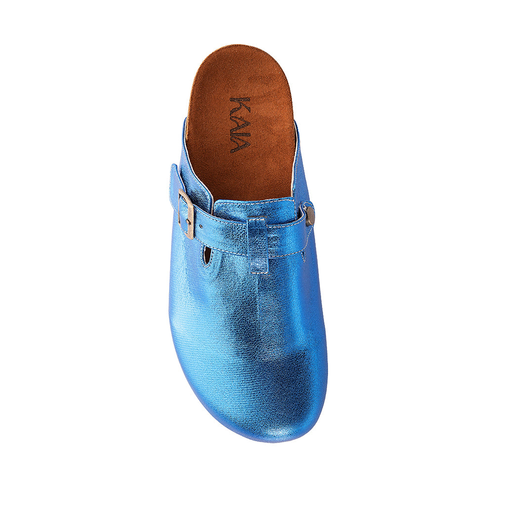 Metallic Belted Clogs